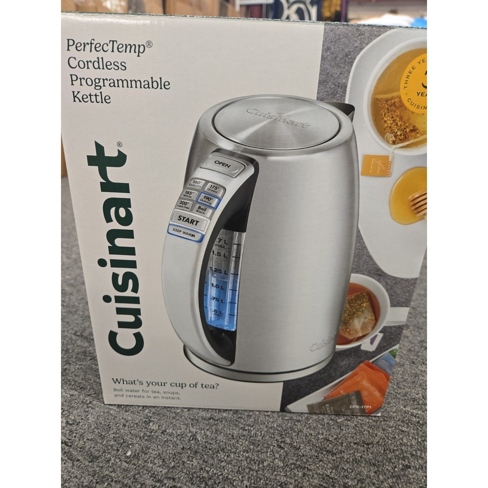 Cuisinart CPK-17P1 Perfectemp Cordless Electric Kettle 1500W